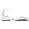 Durazzi Milano Ballerinas im Metallic-Look - Silber 36/37/38 Female