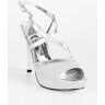 Zone 3 Damensandalen mit Stilettoabsatz High heel sandaletten Damen Silber Größe 37