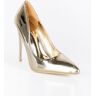 Mister Angelo Metallic-Dekolleté mit Stiletto-Absatz Pumps Damen Gold Größe 38