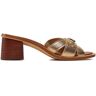 Pantoletten MICHAEL Michael Kors Tiffanie Mid Sandal 40S4TFMS1M Goldfarben 36 female