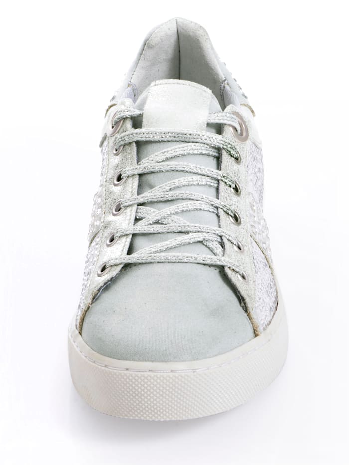 Alba Moda Sneaker im Materialmix, silber