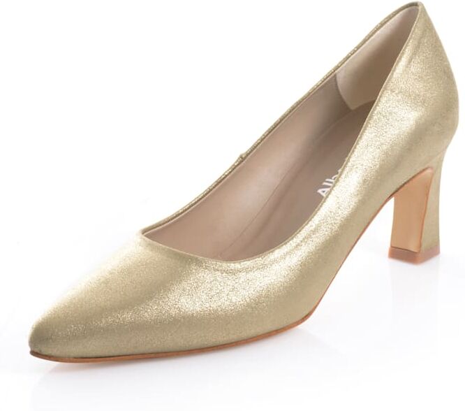 Alba Moda Pumps aus Ziegenleder, gold