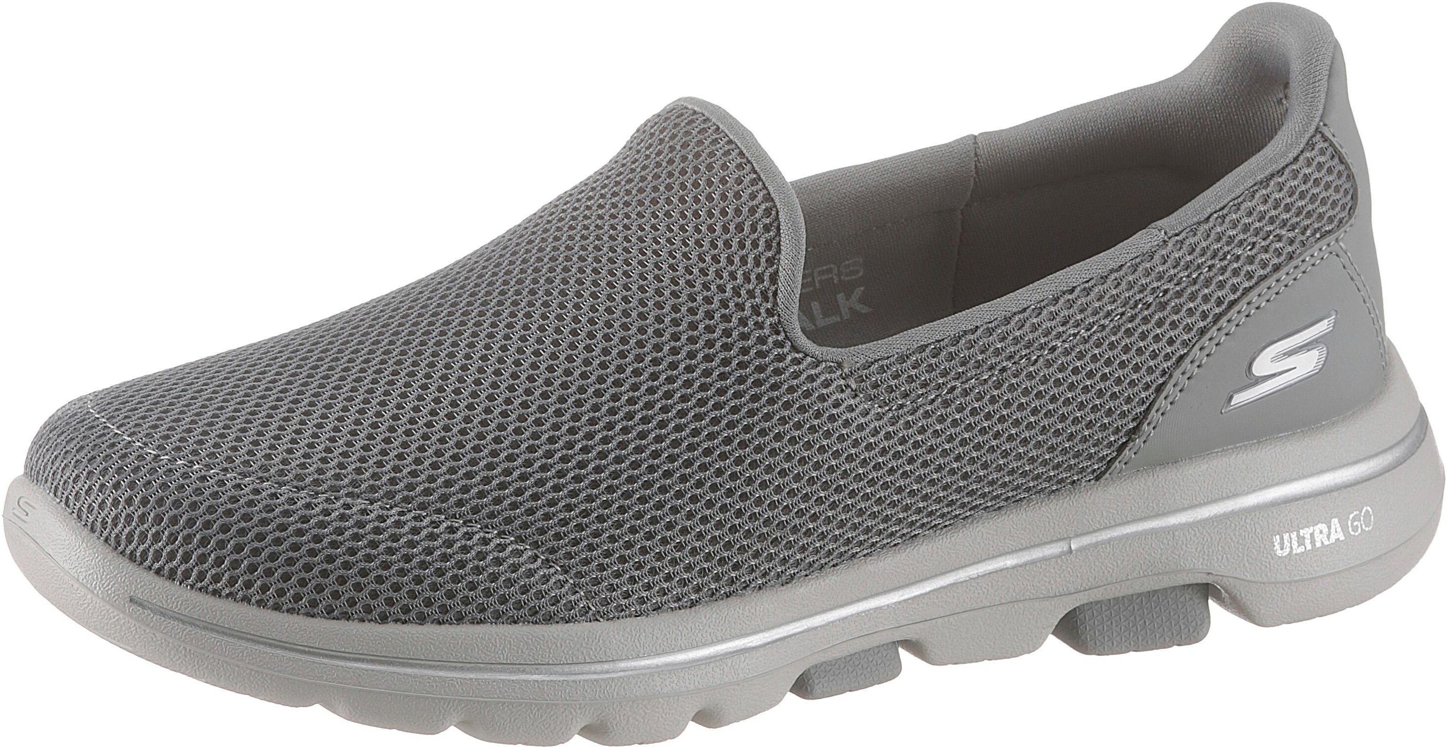 Skechers »Go Walk 5« Slip-On Sneaker mit Air Cooled Goga Mat, grau