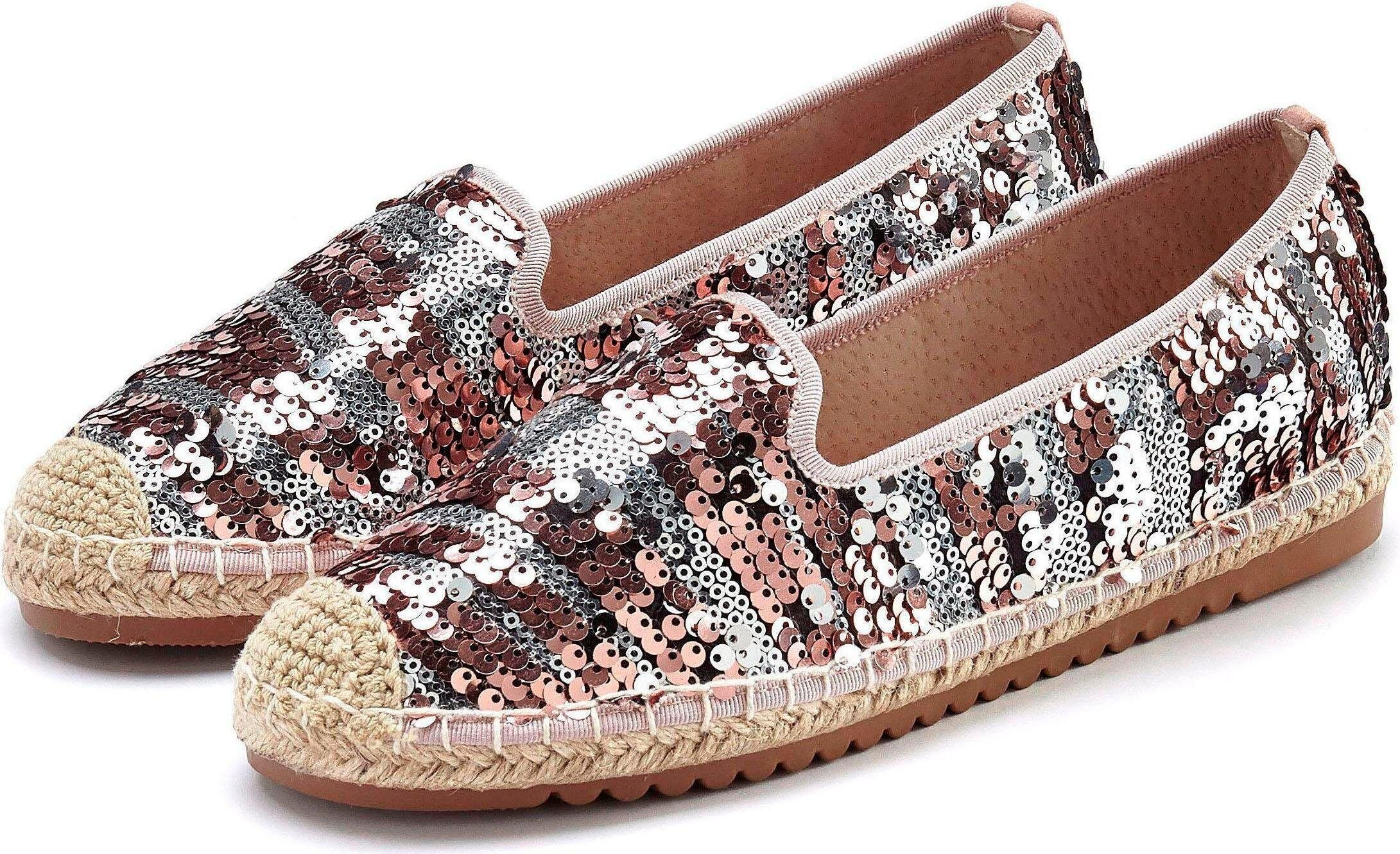 LASCANA Espadrille mit Pailletten und softer Innensohle