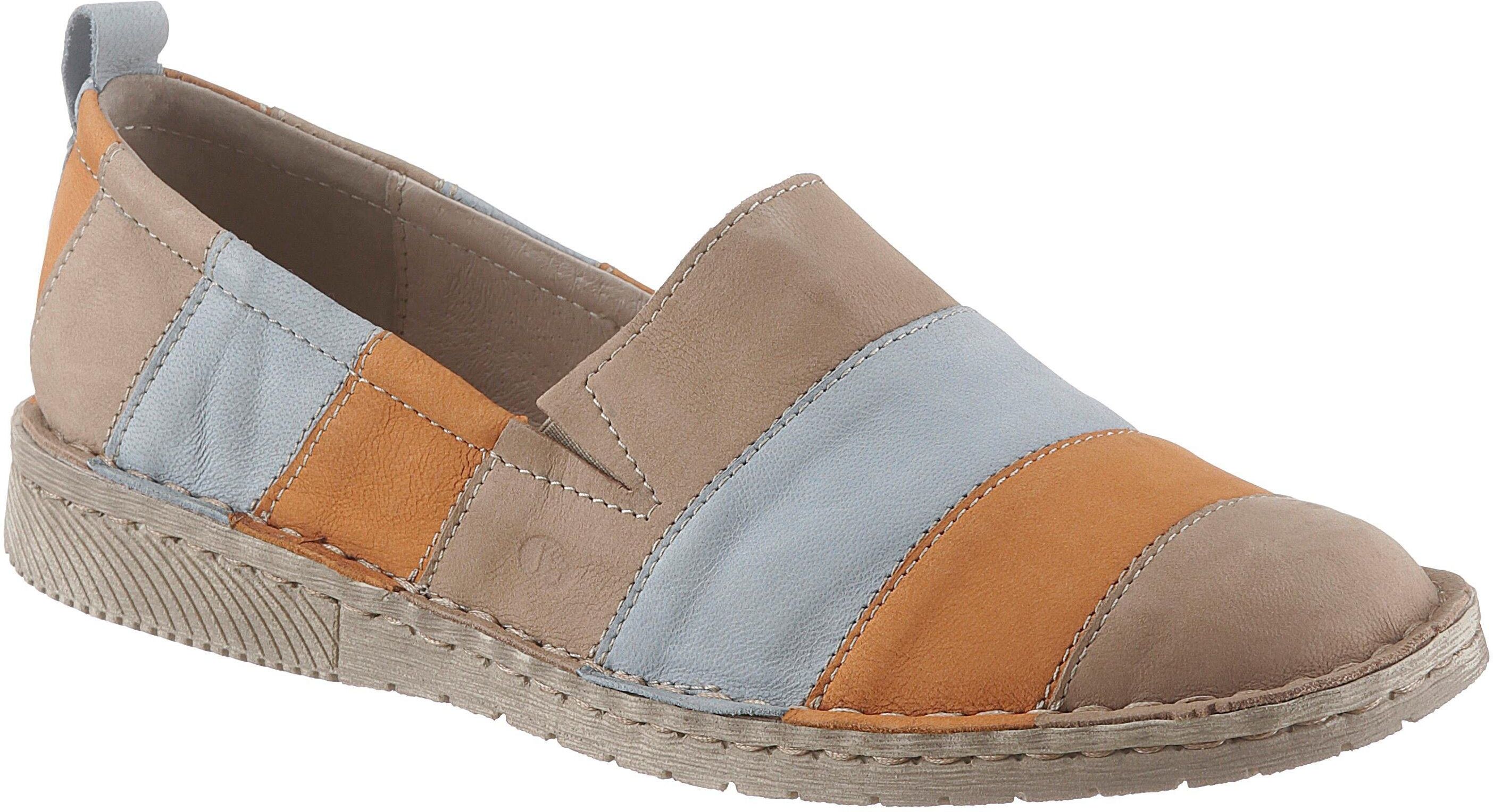 Josef Seibel »Sofia« Slipper in modischer Farbkombi, beige-orange