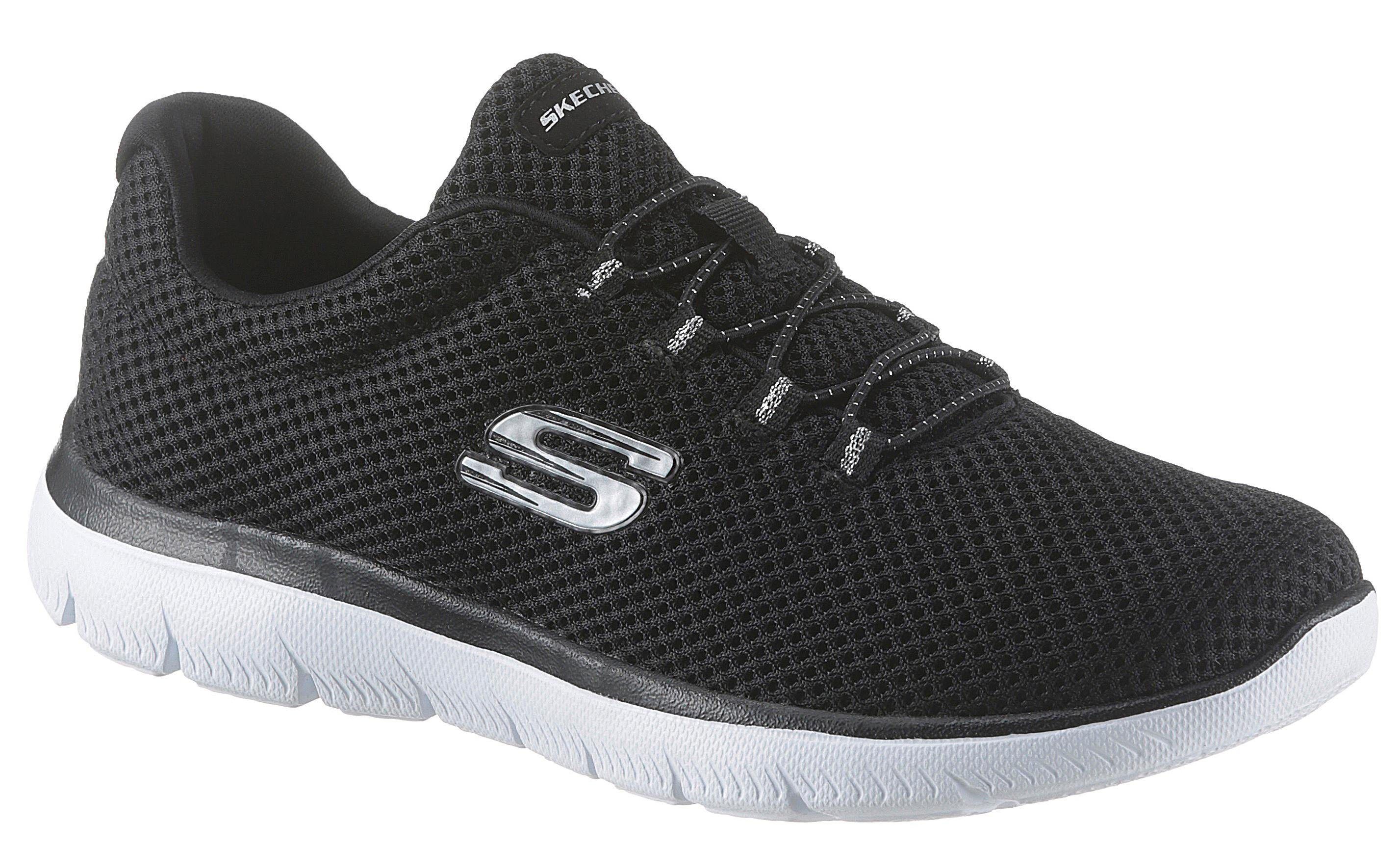 Skechers »Summits« Slip-On Sneaker mit gepolstertem Schaftrand, schwarz