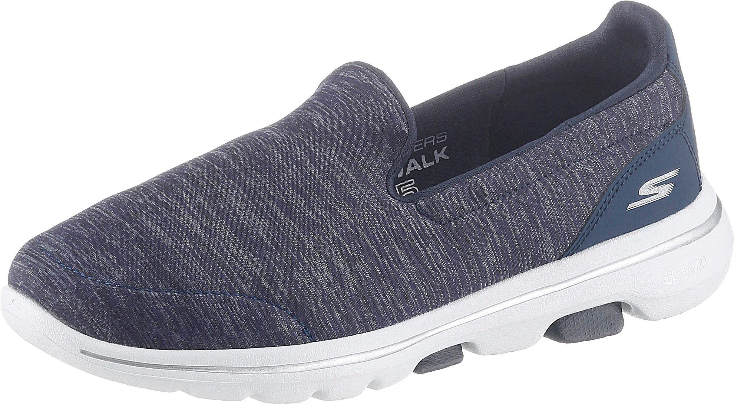 Skechers »Go Walk 5 - Honor« Slipper mit Comfort Pillar Technology, navy-meliert