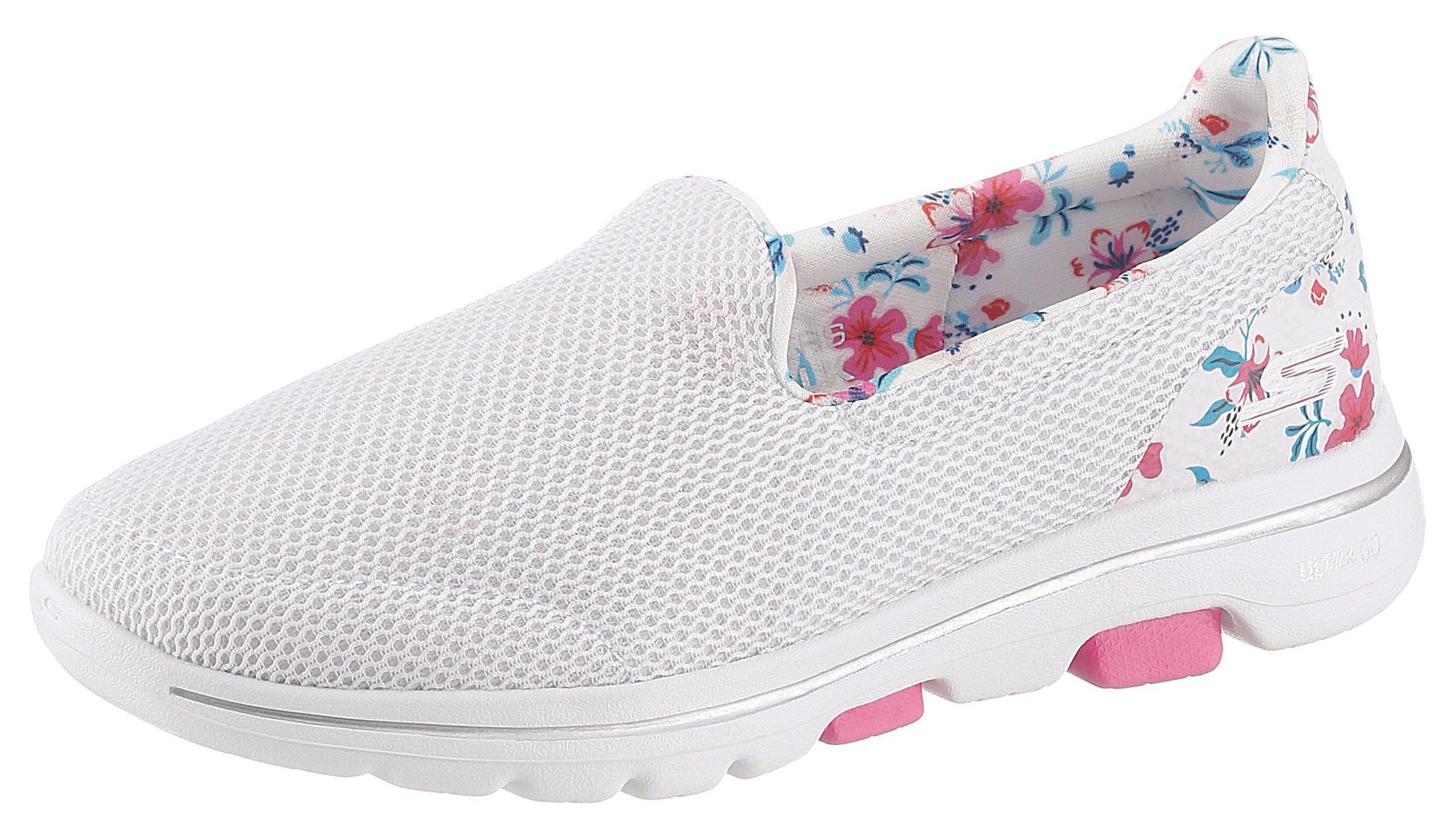 Skechers »Go Walk 5« Slip-On Sneaker mit Blumenprint