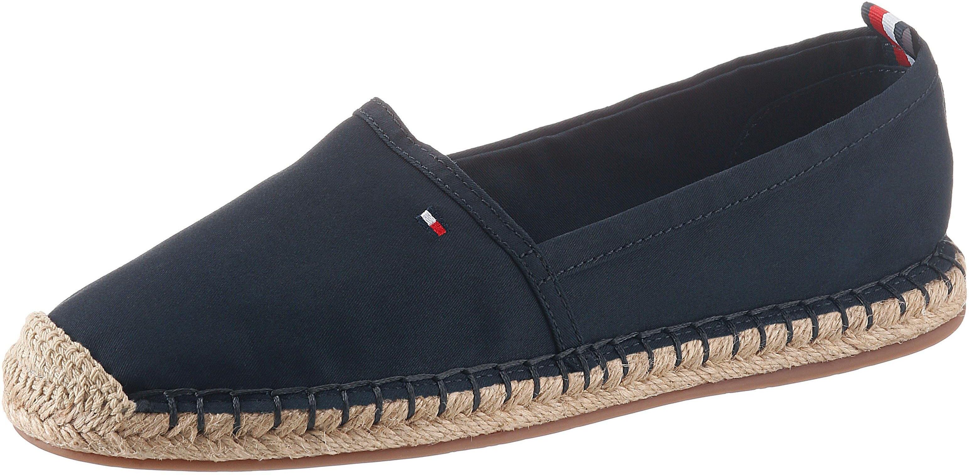 Tommy Hilfiger »BASIC TOMMY FLAT ESPADRILLE« Espadrille mit typischen Jute-Rahmen, dunkelblau