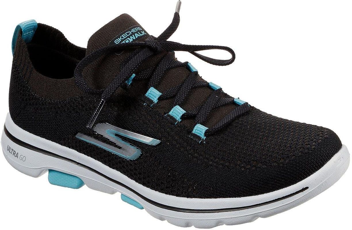 Skechers »Go Walk 5 - Uprise« Slip-On Sneaker mit sockenähnlichen Schaft, schwarz-türkis