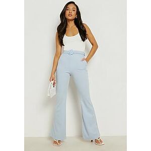 Petite Daisy Buckle Belted Flare Trouser  sky blue 36 Female