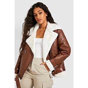 Premium Belted Aviator  brown 38 Female