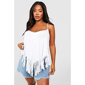 Plus Tassel Beach Cami Top  white 48 Female