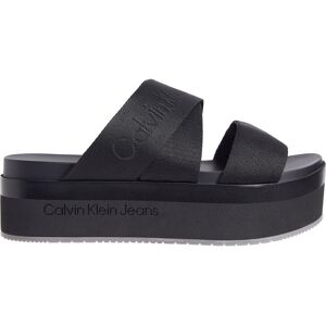 Calvin Klein Jeans Sandaler Flatform Webbing In Mr Sort EU 38 Kvinde