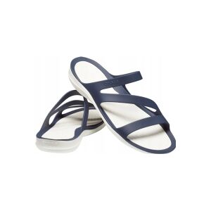 Crocs Flip Flops til kvinder Crocs Swiftwater Sandal W navy blue and white 203998 462 37-38