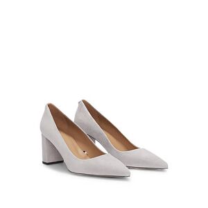 Boss Suede pumps with 7cm block heel