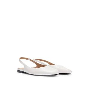 Boss Leather ballet flats with slingback strap and square toe