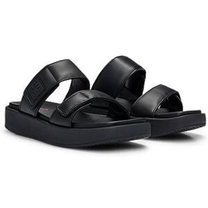 HUGO Faux-leather slip-on sandals with padded straps