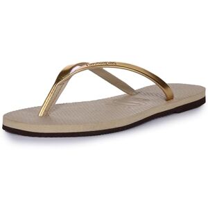 Havaianas You Metallic Flip-Flops for Women (You Metallic) Beige Sand Grey Light Golden, size: 35/36 EU
