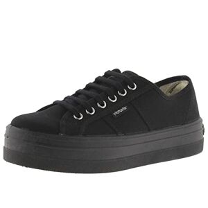 victoria Damen Low-top 109201-WOMEN Low-TOP Barcelona Canvas Monochrome & PLATTFORM Negro 38