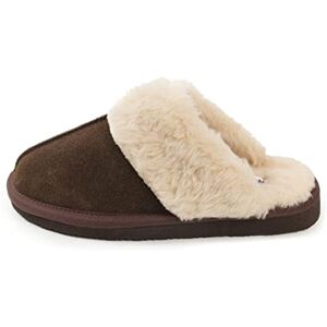 Minnetonka Chesney Scuff Women's Slippers, Brown Chocolate