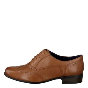 Clarks Women's Hamble Oak Derby Low Lace Up Shoes (Hamble Oak) Brown Dark Tan Leather, size: 38 EU