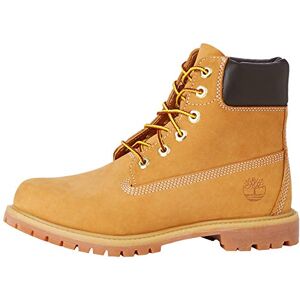 Timberland Women's 6 inch (15.2 cm) Premium Waterproof Lace-Up Boots, Yellow Wheat Nubuck, 39 eu