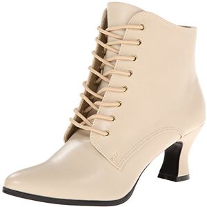 Funtasma Pleaser Vic35, Unisex-Erwachsene Kurzschaft Stiefel, Off White (Cream), 40 EU (7 UK)