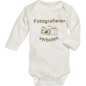 Schnizler Unisex Baby Body 1/1-arm 'Fotografieren Verboten' 809101, 2 Natur, 74-80