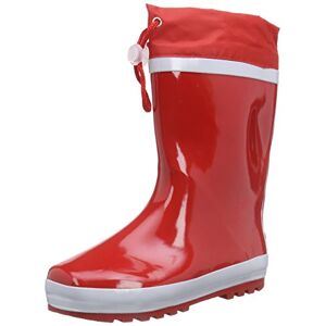 Playshoes Kids’ Natural Rubber Wellies Warm Unisex Rain Boots with Inner Lining Red 34/35 EU