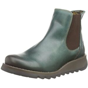 FLY London Damen Salv Chelsea Boots, Blau Petrol 006, 37 EU