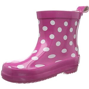 Playshoes Unisex Children's Wellington Boots, Half-Shaft Rain Boots, Pink Dots