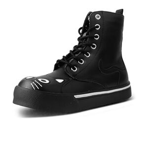 T.U.K. Kitty Combat Leather Boot Damen-Stiefel Farbe Schwarz Vegan Größe EU36