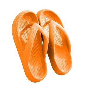 Satana Tåsplit Slippers - Bløde, Skridsikre Og I Flere Flotte Farver (Kendt Som Happy Flops) (Farve & Størrelse: Orange 42/43)