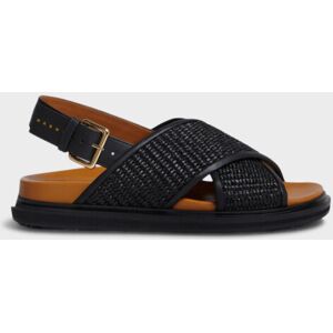 Marni Fussbett Raffia Sandal Black 40