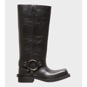 Acne Studios Leather Buckle Boots Black 37