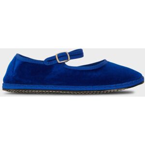 Drogheria Crivellini Velvet Mary Jane Ballerina Royal Blue 37