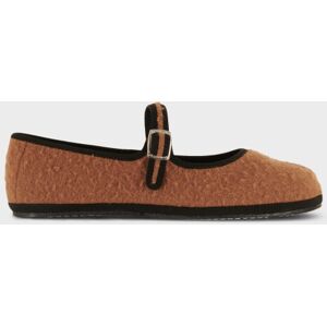 Drogheria Crivellini Wool Mary Jane Tabi Ballerina Camel/Black 38