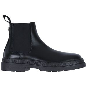 Versace Støvler - Chelsea Calf - Black/palladium - Versace - 35 - Støvler