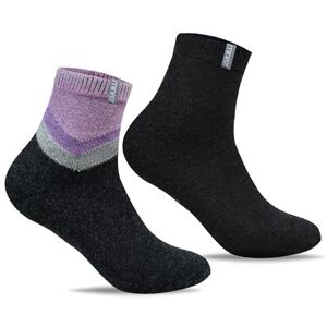 Minfot Anti-slip Uldtrømper Cosy Viola 2-pak 36-38