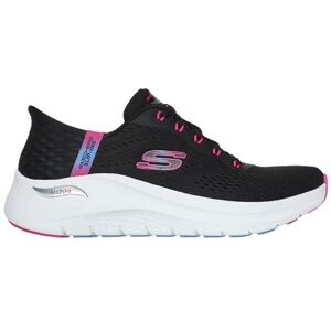 Skechers Womens Arch Fit 2.0 Slip-Ins Black Hot Pink 37