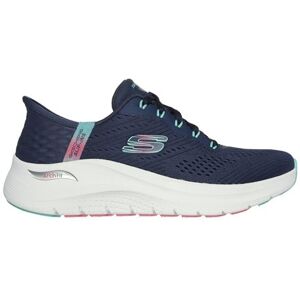 Skechers Womens Arch Fit 2.0 Slip-Ins Navy Turquoise 39