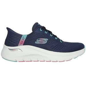 Skechers Womens Arch Fit 2.0 Slip-Ins Navy Turquoise 36