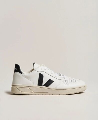 Veja V-10 Leather Sneaker Extra White/Black men 42 Hvid