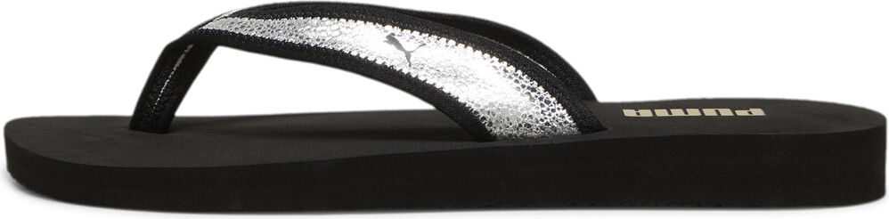 Puma sandy flip metallic shine chanclas mujer Negro (5)