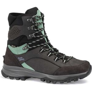 Hanwag Naisten Banks Snow GTX talvikengät - Leather Working Group -sertifioitu nupukkinahka  - Asphalt/Mint - female - Size: 38