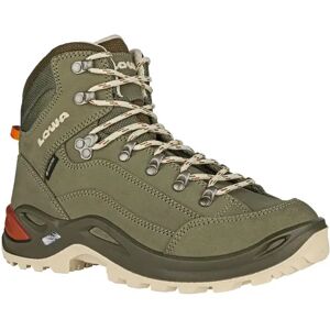 LOWA Naisten Renegade GTX Mid vaelluskengät - GORE-TEX kengät  - Grey Green / Panna - female - Size: 42