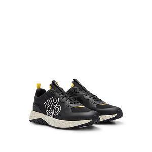 HUGO Mixed-material trainers with stacked logo