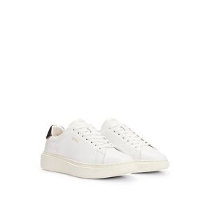 Boss Lace-up trainers in leather with logo details