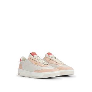 Boss Branded lace-up trainers in leather and nubuck